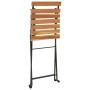 Sillas cafetería plegables 6 uds acero y madera maciza de teca de , Sillas de jardín - Ref: Foro24-3152110, Precio: 246,04 €,...