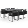 Juego de comedor para jardín 7 piezas negro de , Conjuntos de jardín - Ref: Foro24-3156501, Precio: 560,51 €, Descuento: %