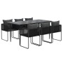 Juego de comedor para jardín 7 piezas negro de , Conjuntos de jardín - Ref: Foro24-3156501, Precio: 560,51 €, Descuento: %