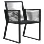 Juego de comedor de jardín 5 piezas ratán PVC negro de , Conjuntos de jardín - Ref: Foro24-3156548, Precio: 440,34 €, Descuen...
