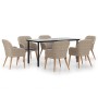 Juego de comedor para jardín 7 piezas con cojines marrón de , Conjuntos de jardín - Ref: Foro24-3156723, Precio: 880,80 €, De...