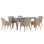 Juego de comedor para jardín 7 piezas con cojines marrón de , Conjuntos de jardín - Ref: Foro24-3156723, Precio: 880,80 €, De...