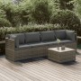 Set de muebles de jardín 5 pzas y cojines ratán sintético gris de , Conjuntos de jardín - Ref: Foro24-3157367, Precio: 460,99...
