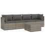 Set de muebles de jardín 5 pzas y cojines ratán sintético gris de , Conjuntos de jardín - Ref: Foro24-3157367, Precio: 460,99...