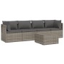 Set de muebles de jardín 5 pzas y cojines ratán sintético gris de , Conjuntos de jardín - Ref: Foro24-3157367, Precio: 460,99...
