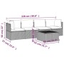 Set de muebles de jardín 5 pzas y cojines ratán sintético gris de , Conjuntos de jardín - Ref: Foro24-3157367, Precio: 460,99...