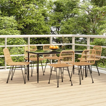 Juego de comedor de jardín 7 piezas ratán sintético de , Conjuntos de jardín - Ref: Foro24-3157877, Precio: 591,70 €, Descuen...