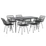 Juego de comedor de jardín 7 piezas ratán sintético negro de , Conjuntos de jardín - Ref: Foro24-3157856, Precio: 574,83 €, D...
