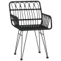 Juego de comedor de jardín 5 piezas ratán sintético negro de , Conjuntos de jardín - Ref: Foro24-3157854, Precio: 381,61 €, D...