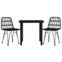 Juego de comedor de jardín 3 piezas ratán sintético negro de , Conjuntos de jardín - Ref: Foro24-3157894, Precio: 230,32 €, D...