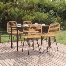 Juego de comedor de jardín 5 piezas ratán sintético de , Conjuntos de jardín - Ref: Foro24-3157889, Precio: 427,87 €, Descuen...