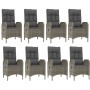 Set comedor jardín 9 pzas y cojines ratán sintético negro gris de , Conjuntos de jardín - Ref: Foro24-3185184, Precio: 1,00 €...