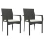 Set comedor de jardín 3 pzas con cojines ratán sintético negro de , Conjuntos de jardín - Ref: Foro24-3185119, Precio: 223,79...