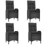 Set de muebles jardín 5 pzas con cojines ratán sintético negro de , Conjuntos de jardín - Ref: Foro24-3185171, Precio: 611,33...