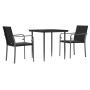 Juego comedor jardín 3 piezas y cojines ratán sintético y acero de , Conjuntos de jardín - Ref: Foro24-3186939, Precio: 216,1...
