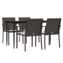 Juego comedor jardín 5 piezas y cojines ratán sintético y acero de , Conjuntos de jardín - Ref: Foro24-3186945, Precio: 334,9...