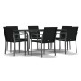 Juego comedor jardín 7 piezas y cojines ratán sintético y acero de , Conjuntos de jardín - Ref: Foro24-3186951, Precio: 524,4...