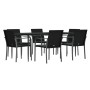 Juego comedor jardín 7 piezas y cojines ratán sintético y acero de , Conjuntos de jardín - Ref: Foro24-3186951, Precio: 524,4...
