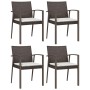Juego comedor jardín 5 piezas y cojines ratán sintético y acero de , Conjuntos de jardín - Ref: Foro24-3186970, Precio: 369,9...