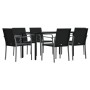 Juego comedor jardín 7 piezas y cojines ratán sintético y acero de , Conjuntos de jardín - Ref: Foro24-3186964, Precio: 446,3...
