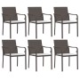 Juego comedor jardín 7 piezas y cojines ratán sintético y acero de , Conjuntos de jardín - Ref: Foro24-3186958, Precio: 409,7...