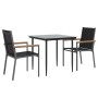 Juego de comedor para jardín 3 piezas acero y textilene negro de , Conjuntos de jardín - Ref: Foro24-3187033, Precio: 209,62 ...