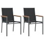 Juego de comedor para jardín 3 piezas acero y textilene negro de , Conjuntos de jardín - Ref: Foro24-3187033, Precio: 209,62 ...
