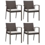 Juego comedor jardín 5 piezas y cojines ratán sintético y acero de , Conjuntos de jardín - Ref: Foro24-3186993, Precio: 404,0...