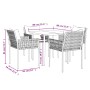 Juego comedor jardín 5 piezas y cojines ratán sintético y acero de , Conjuntos de jardín - Ref: Foro24-3187052, Precio: 439,6...