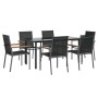 Juego de comedor para jardín 7 piezas acero y textilene negro de , Conjuntos de jardín - Ref: Foro24-3187046, Precio: 424,12 ...