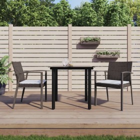 Juego comedor jardín 3 piezas y cojines ratán sintético y acero de , Conjuntos de jardín - Ref: Foro24-3186985, Precio: 227,9...