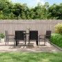 Juego de comedor para jardín 7 piezas acero y textilene negro de , Conjuntos de jardín - Ref: Foro24-3187044, Precio: 393,06 ...