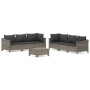 Set de muebles de jardín 7 pzas y cojines ratán sintético gris de , Conjuntos de jardín - Ref: Foro24-3187266, Precio: 631,28...