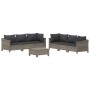 Set de muebles de jardín 7 pzas y cojines ratán sintético gris de , Conjuntos de jardín - Ref: Foro24-3187266, Precio: 631,28...