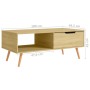 Mesa de centro madera de ingeniería roble Sonoma 100x49,5x43 cm de vidaXL, Mesas de centro - Ref: Foro24-326789, Precio: 85,9...