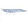 Toldo manual retráctil con LED azul y blanco 600x350 cm de vidaXL, Toldos - Ref: Foro24-3069041, Precio: 746,63 €, Descuento: %