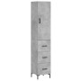 Aparador de madera contrachapada gris hormigón 34,5x34x180 cm de , Aparadores - Ref: Foro24-3198853, Precio: 111,20 €, Descue...