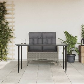 Juego de comedor jardín 2 pzas con cojines ratán sintético gris de , Conjuntos de jardín - Ref: Foro24-3203501, Precio: 278,4...