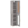 Aparador alto madera de ingeniería gris Sonoma 34,5x34x180 cm de , Aparadores - Ref: Foro24-3200383, Precio: 98,69 €, Descuen...