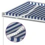 Toldo manual retráctil con LED azul y blanco 600x350 cm de vidaXL, Toldos - Ref: Foro24-3069041, Precio: 746,63 €, Descuento: %