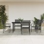 Juego de comedor para jardín 5 piezas acero y textilene negro de , Conjuntos de jardín - Ref: Foro24-3200720, Precio: 315,88 ...