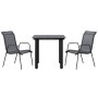 Juego de comedor para jardín 3 piezas acero y textilene negro de , Conjuntos de jardín - Ref: Foro24-3200690, Precio: 167,31 ...