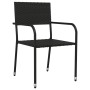 Juego de comedor de jardín 7 pzas ratán sintético y acero negro de , Conjuntos de jardín - Ref: Foro24-3203285, Precio: 309,5...