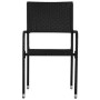 Juego de comedor de jardín 7 pzas ratán sintético y acero negro de , Conjuntos de jardín - Ref: Foro24-3203285, Precio: 309,5...