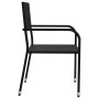 Juego de comedor de jardín 7 pzas ratán sintético y acero negro de , Conjuntos de jardín - Ref: Foro24-3203285, Precio: 309,5...