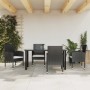 Juego de comedor de jardín 5 pzas ratán sintético y acero negro de , Conjuntos de jardín - Ref: Foro24-3203316, Precio: 282,2...