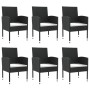 Juego de comedor de jardín 7 pzas ratán sintético y acero negro de , Conjuntos de jardín - Ref: Foro24-3203309, Precio: 404,2...