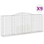 Cestas de gaviones 9 uds forma de arco hierro 400x50x160/180 cm de , Maceteros y jardineras - Ref: Foro24-3147042, Precio: 1,...