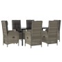 Set comedor jardín 7 pzas y cojines ratán sintético negro gris de , Conjuntos de jardín - Ref: Foro24-3185202, Precio: 1,00 €...