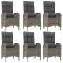 Set comedor jardín 7 pzas y cojines ratán sintético negro gris de , Conjuntos de jardín - Ref: Foro24-3185202, Precio: 1,00 €...